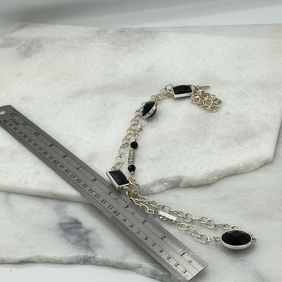 ✔️Opera Length (Long) Black, Silver & Crystal Necklace - Picture 5 of 5